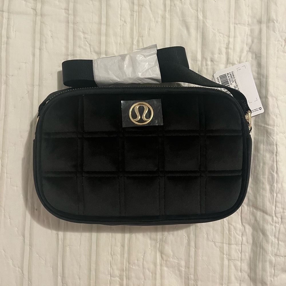 lululemon athletica Black Quilted Crossbody Bag